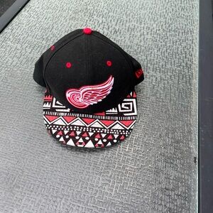 New Era Black and Red Patterned Hat